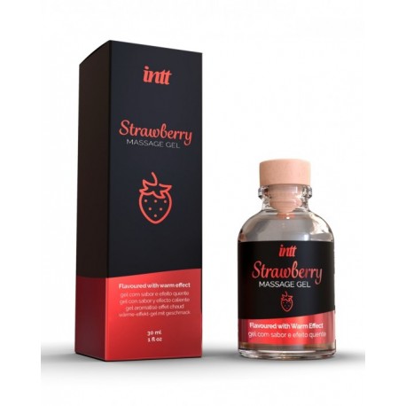 Żel-Strawberry Kissable Massage Gel - Intt