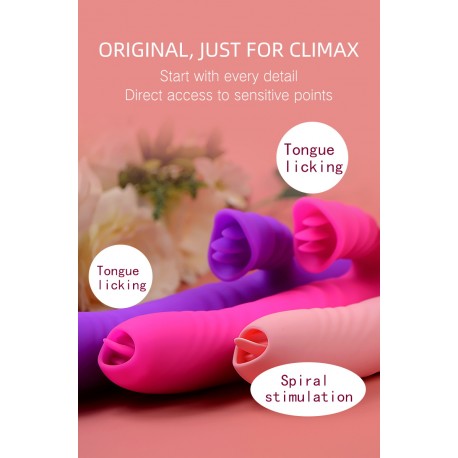 Wibrator-Angelia USB 3 functions of thrusting / 20 vibrations Pink - B - Series Lyla
