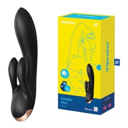 Wibrator-Double Flex Connect App (Black) - Satisfyer